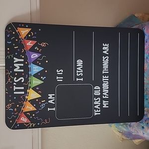 Birthday Chalkboard Black
